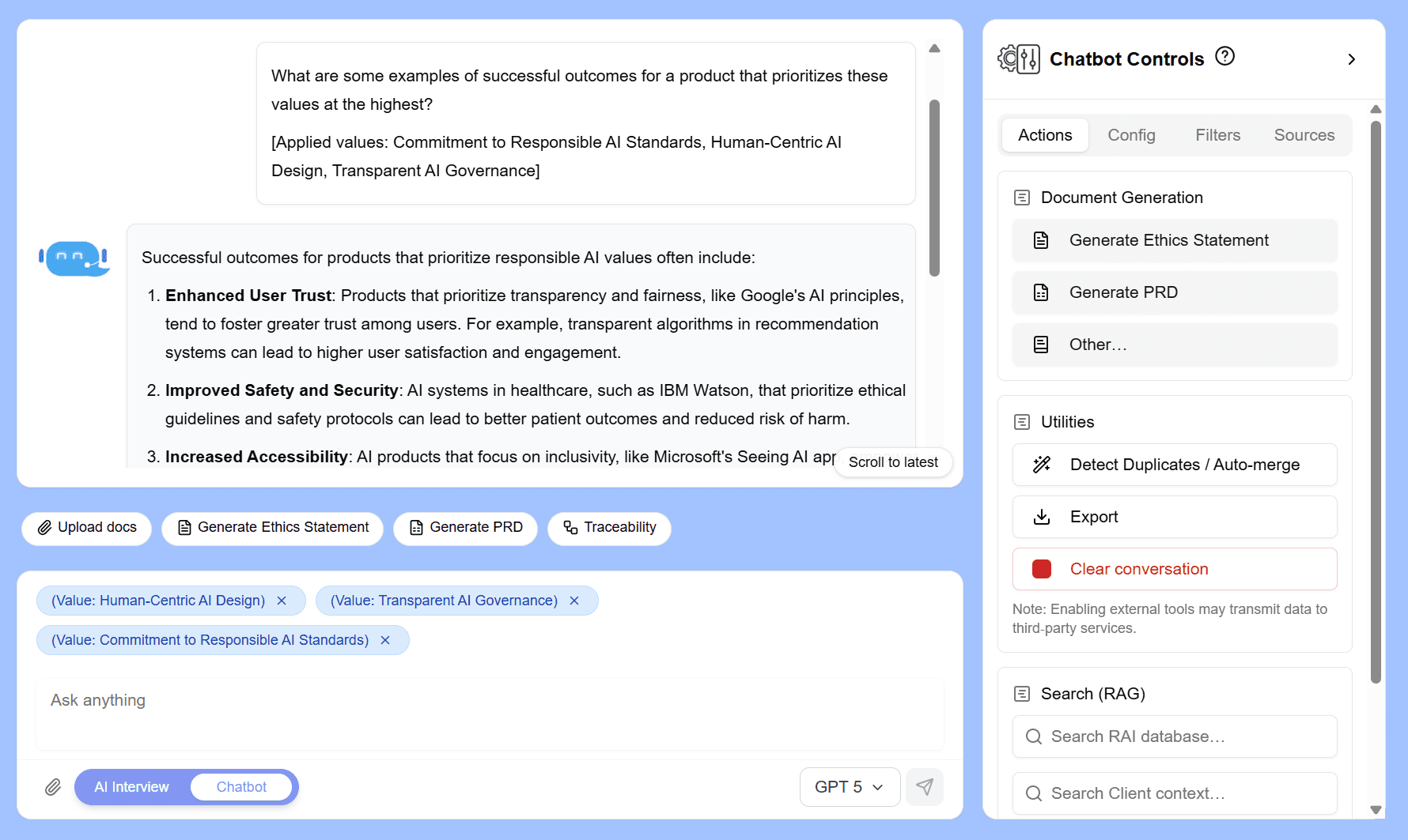 Built a validatable human-AI workflow to embed human values into AI systems